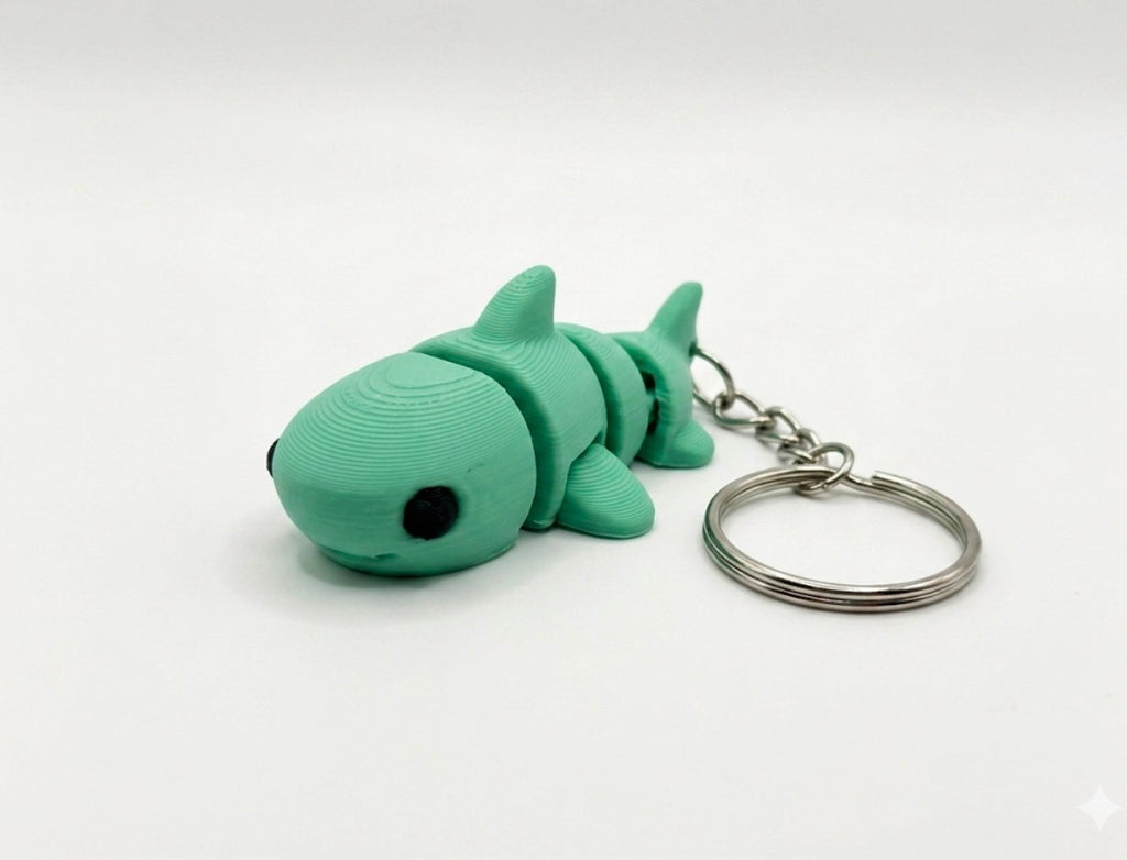 3D Articulated Shark Keychain