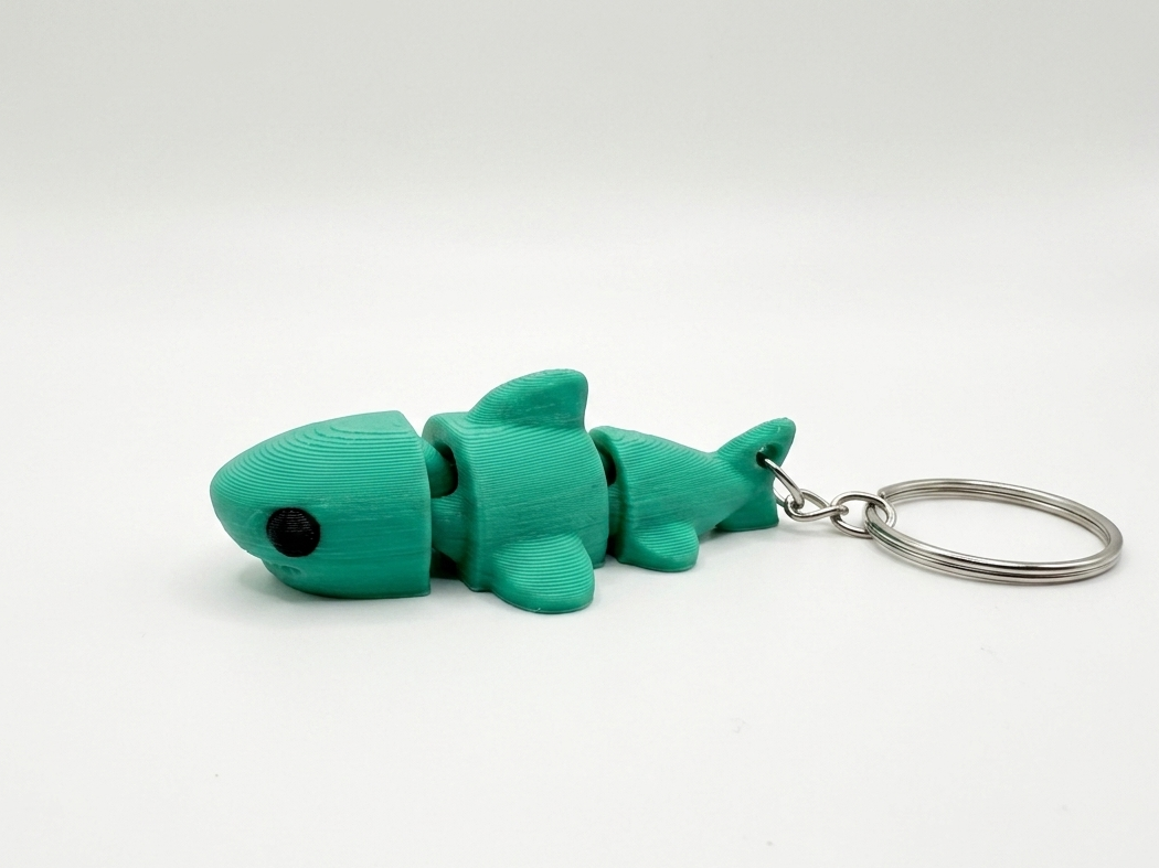 3D Articulated Shark Keychain