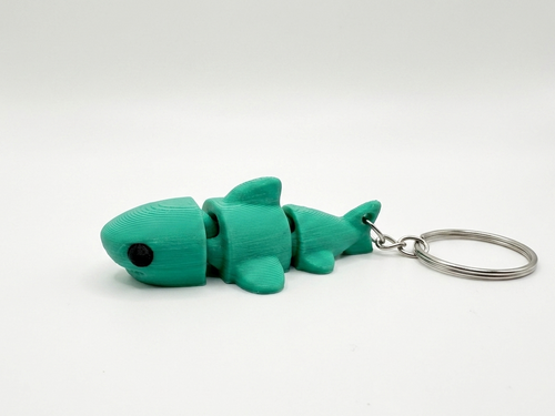 3D Articulated Shark Keychain